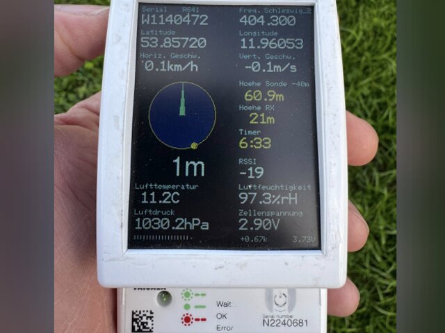 ESP32 with large TFT in reused RS41 case